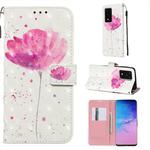 For Galaxy  S20 Ultra 3D Painting Horizontal Flip Leather Case with Holder & Card Slot & Wallet & Lanyard(A Flower)