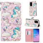 For Galaxy  S20 Ultra 3D Painting Horizontal Flip Leather Case with Holder & Card Slot & Wallet & Lanyard(Pink Pony)