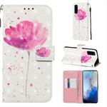 For Galaxy S20 3D Painting Horizontal Flip Leather Case with Holder & Card Slot & Wallet & Lanyard(A Flower)