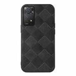 For Xiaomi Redmi Note 11 Pro Global Weave Plaid PU Phone Case(Black)