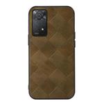 For Xiaomi Redmi Note 11 Pro Global Weave Plaid PU Phone Case(Green)