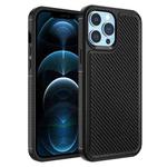 For iPhone 12 / 12 Pro Forerunner TPU+PC Phone Case(Carbon Fiber Black)