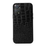 For Xiaomi Redmi Note 11 Pro Global Crocodile Top Layer Cowhide Leather Case(Black)