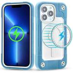 For iPhone 13 Pro Max Colorful Magsafe Magnetic Phone Case (Ice Blue)