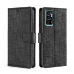 For vivo V23e / S10e Skin Feel Crocodile Texture Magnetic Leather Phone Case(Black)