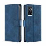For vivo V23e / S10e Skin Feel Crocodile Texture Magnetic Leather Phone Case(Blue)
