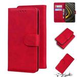 For Xiaomi Poco M3 Skin Feel Pure Color Flip Leather Phone Case(Red)