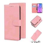 For Xiaomi Redmi 9 Skin Feel Pure Color Flip Leather Phone Case(Pink)