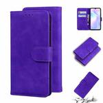 For Xiaomi Redmi 9A Skin Feel Pure Color Flip Leather Phone Case(Purple)