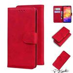 For Xiaomi Redmi Note 7 / Note 7S Skin Feel Pure Color Flip Leather Phone Case(Red)