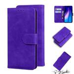 For Xiaomi Redmi Note 8T Skin Feel Pure Color Flip Leather Phone Case(Purple)