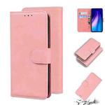 For Xiaomi Redmi Note 8T Skin Feel Pure Color Flip Leather Phone Case(Pink)