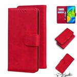 For Xiaomi Redmi Note 9 / 10X 4G Skin Feel Pure Color Flip Leather Phone Case(Red)