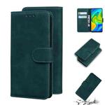 For Xiaomi Redmi Note 9 / 10X 4G Skin Feel Pure Color Flip Leather Phone Case(Green)