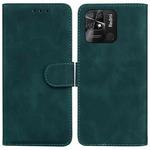 For Xiaomi Redmi 10C Skin Feel Pure Color Flip Leather Phone Case(Green)