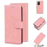 For Xiaomi Mi 11T Pro / Mi 11T Skin Feel Pure Color Flip Leather Phone Case(Pink)