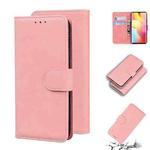 For Xiaomi Mi Note 10 Lite Skin Feel Pure Color Flip Leather Phone Case(Pink)