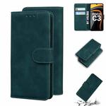 For Xiaomi Poco C3 Skin Feel Pure Color Flip Leather Phone Case(Green)