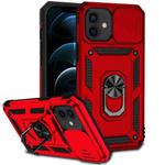 For iPhone 12 mini Sliding Camshield Holder Phone Case (Red)