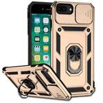 Sliding Camshield Holder Phone Case For iPhone 8 Plus / 7 Plus / 6 Plus(Gold)