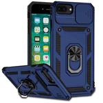 Sliding Camshield Holder Phone Case For iPhone 8 Plus / 7 Plus / 6 Plus(Blue)