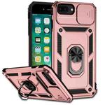Sliding Camshield Holder Phone Case For iPhone 8 Plus / 7 Plus / 6 Plus(Rose Gold)