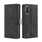 For Xiaomi Redmi K40 Gaming Skin Feel Crocodile Texture Magnetic Leather Phone Case(Black)