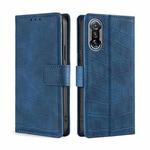 For Xiaomi Redmi K40 Gaming Skin Feel Crocodile Texture Magnetic Leather Phone Case(Blue)