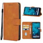 Leather Phone Case For Kyocera Android One S9 / Digno SANGA Edition(Brown)