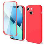 For iPhone 13 Imitation Liquid Silicone 360 Full Body Case(Red)