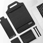 15 inch Multifunctional Mouse Pad Stand Handheld Laptop Bag(Black)