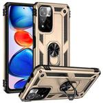 For Xiaomi Redmi Note 11 Pro Shockproof TPU + PC Phone Case with 360 Degree Rotating Holder(Gold)
