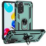 For Xiaomi Redmi Note 11S Shockproof TPU + PC Phone Case with 360 Degree Rotating Holder(Green)