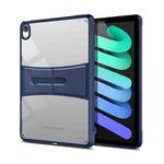 For iPad mini 6 PC+TPU Transparent Holder Tablet Case(Blue)