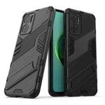 For Xiaomi Redmi Note 11E 5G China Punk Armor 2 in 1 PC + TPU Shockproof Phone Case with Invisible Holder(Black)