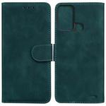 For ZTE Blade A52 Skin Feel Pure Color Flip Leather Phone Case(Green)