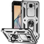 For Samsung Galaxy J7 Prime Sliding Camshield Holder Phone Case(Silver)