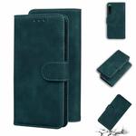 For Sony Xperia 5 III Skin Feel Pure Color Flip Leather Phone Case(Green)