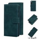 For Sony Xperia 10 III Skin Feel Pure Color Flip Leather Phone Case(Green)