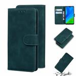 For Huawei P smart 2020 Skin Feel Pure Color Flip Leather Phone Case(Green)