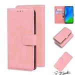 For Huawei P smart 2020 Skin Feel Pure Color Flip Leather Phone Case(Pink)