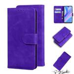 For Huawei Enjoy 10s / P Smart S / Y8p Skin Feel Pure Color Flip Leather Phone Case(Purple)