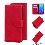 For Huawei Y5 2019 / Honor 8S Skin Feel Pure Color Flip Leather Phone Case(Red)