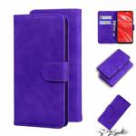 For Huawei P Smart+ 2019  / Enjoy 9s / Honor 20 lite / Honor 20i Skin Feel Pure Color Flip Leather Phone Case(Purple)