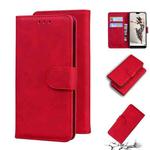 For Huawei P20 Pro Skin Feel Pure Color Flip Leather Phone Case(Red)
