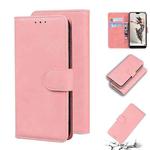 For Huawei P20 Pro Skin Feel Pure Color Flip Leather Phone Case(Pink)