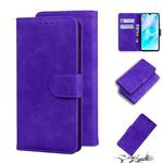 For Huawei P30 lite / nova 4e Skin Feel Pure Color Flip Leather Phone Case(Purple)