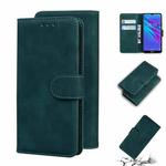 For Huawei Y6 2019 Skin Feel Pure Color Flip Leather Phone Case(Green)