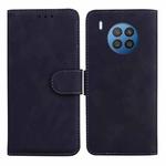 For Huawei nova 8i / Honor 50 Lite Skin Feel Pure Color Flip Leather Phone Case(Black)