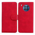 For Huawei nova 8i / Honor 50 Lite Skin Feel Pure Color Flip Leather Phone Case(Red)